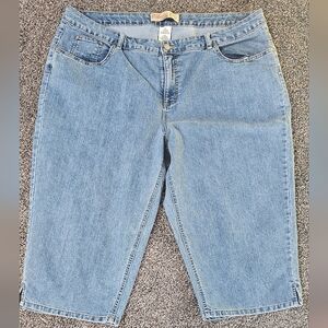 JMS Women's Stretch Classic Capri Blue Denim Jeans size 26w